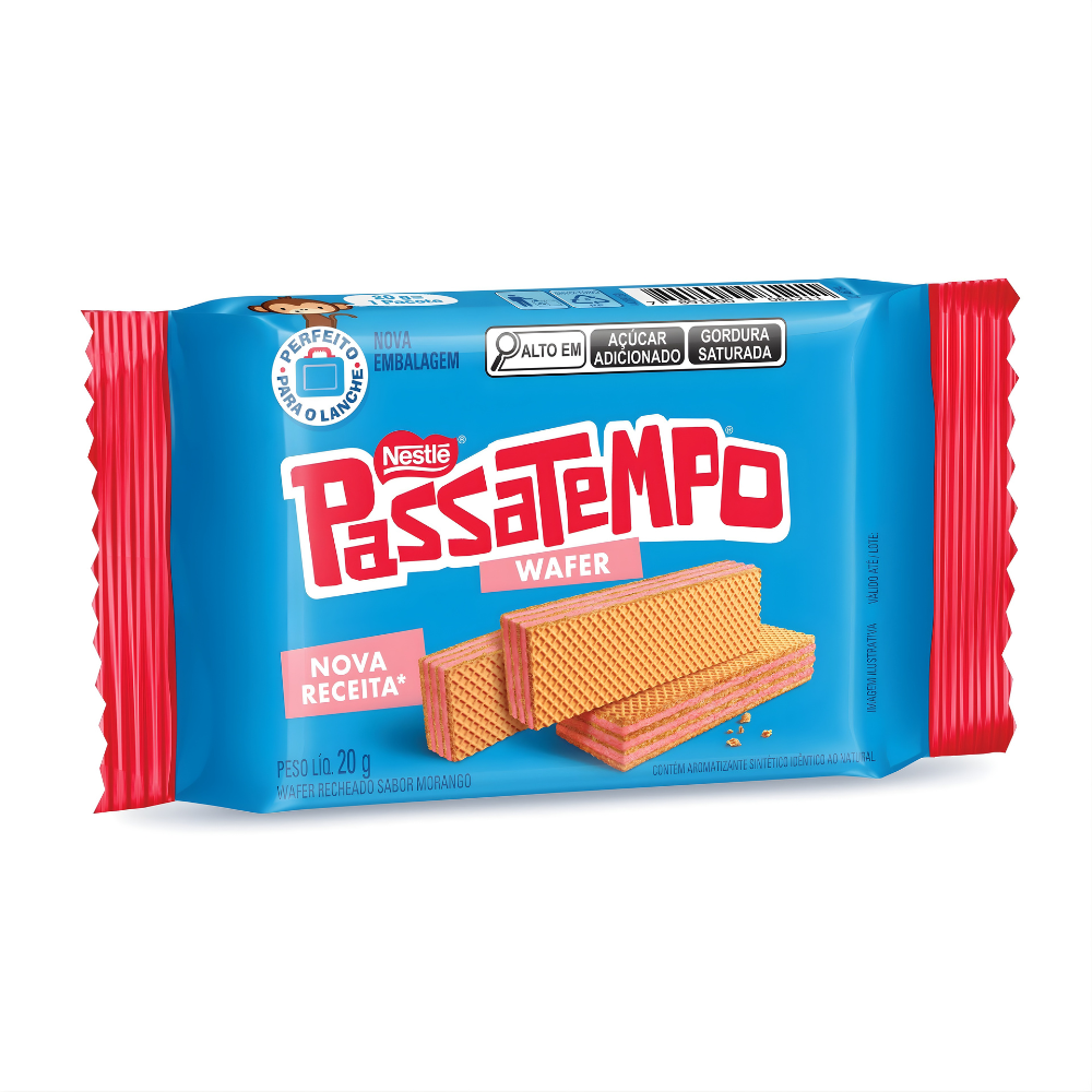 Imagem - Biscoito Passatempo Mini Wafer Morango 20g