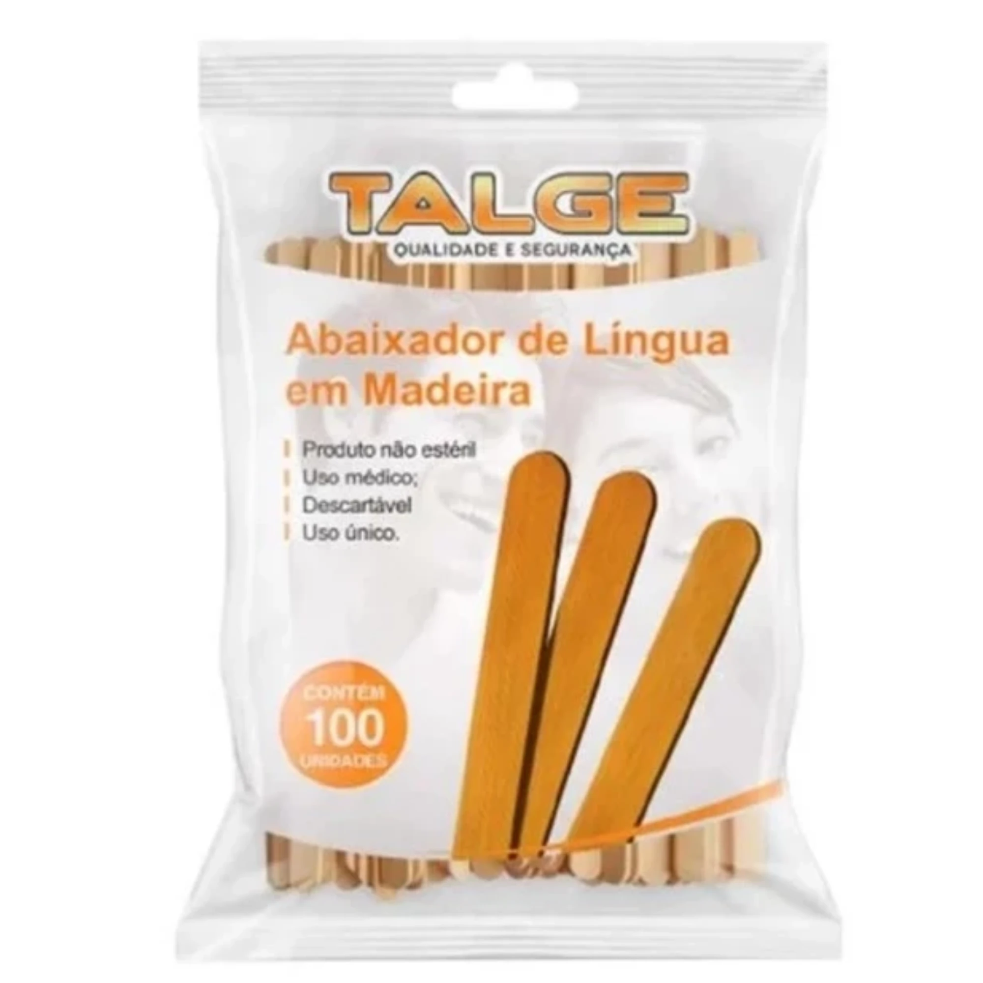 Castro Naves - ABAIXADOR DE LINGUA EM MADEIRA 14CM C/100 - 12495 01