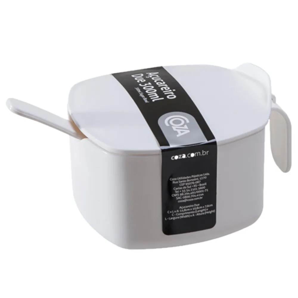 Castro Naves - ACUCAREIRO PLASTICO DUE C/COLHER 300ML BR - 10998 01