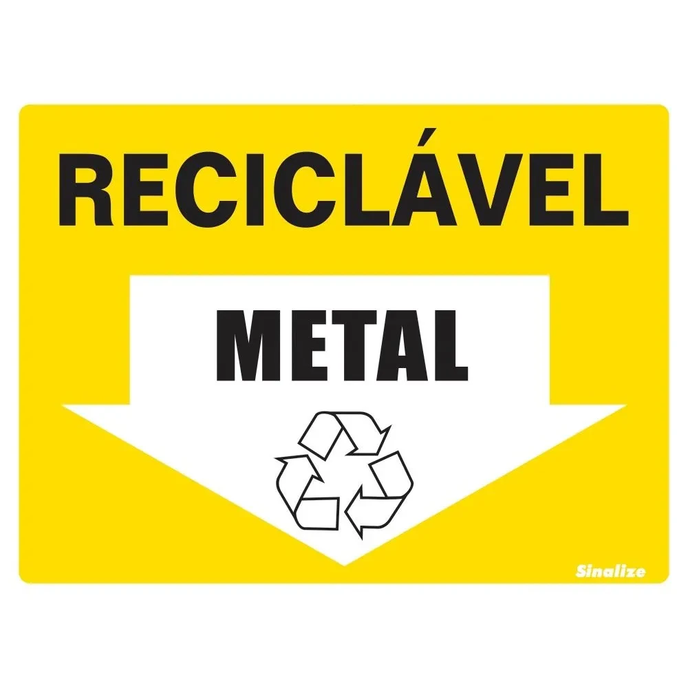 Castro Naves - ADESIVO VINIL 15X20 LIXO RECICLÁVEL METAL - 9357 01