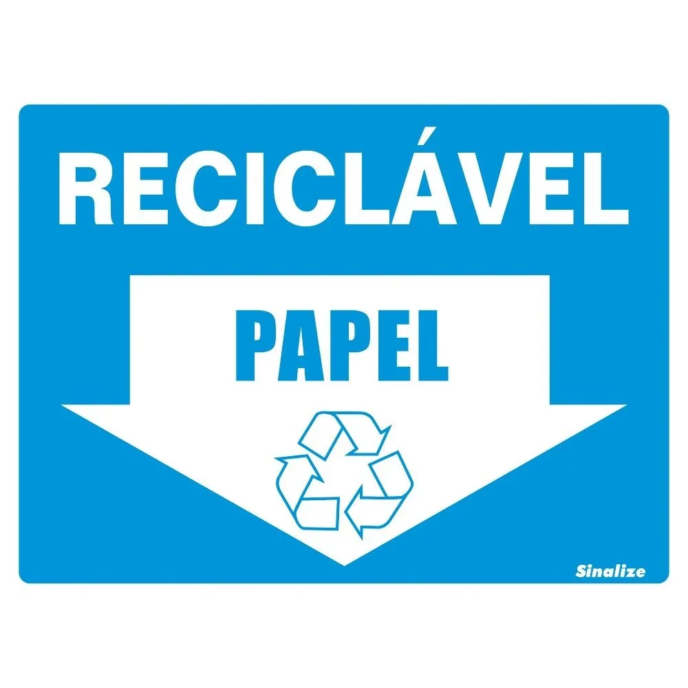 Castro Naves - ADESIVO VINIL 15X20 LIXO RECICLÁVEL PAPEL - 9355 01