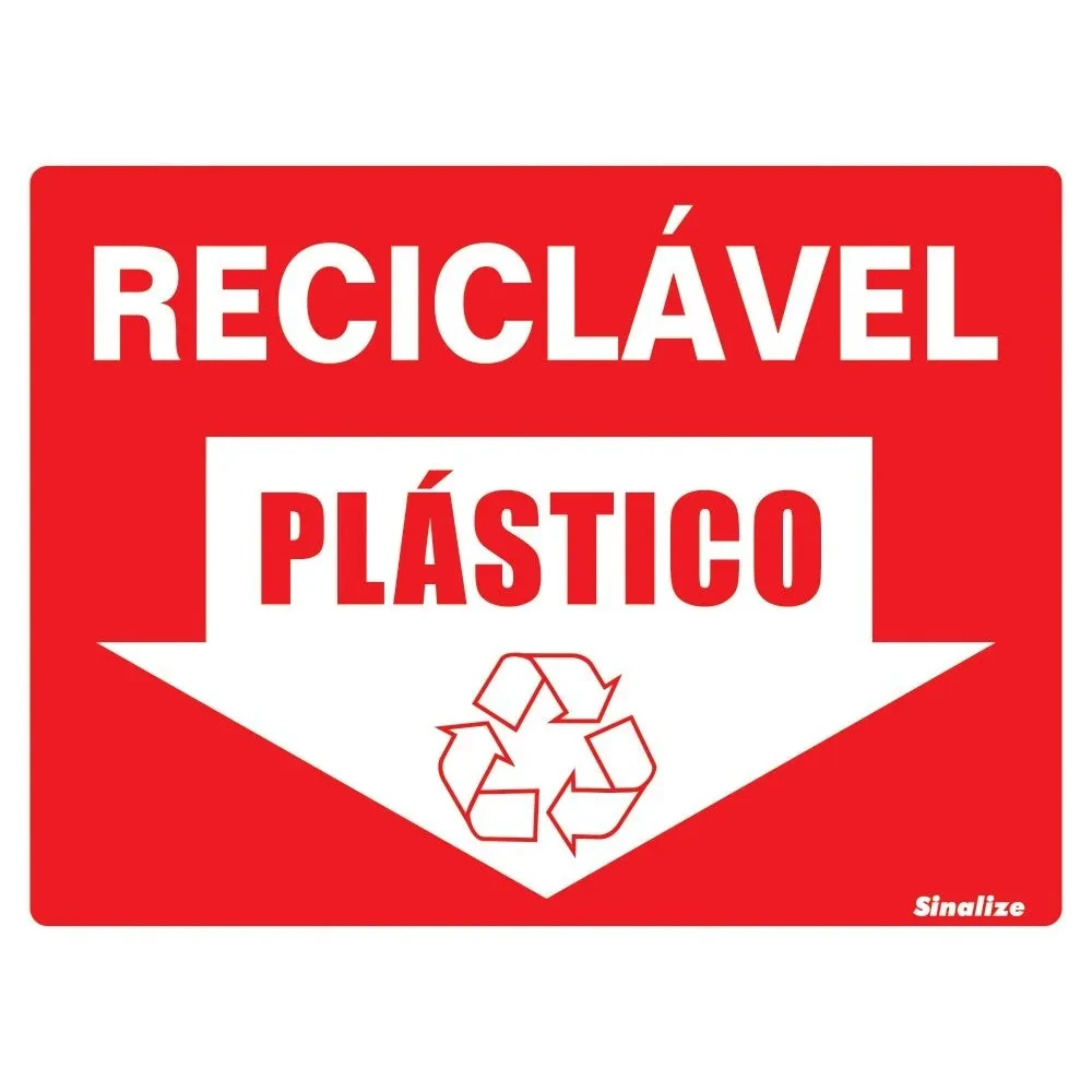 Castro Naves - ADESIVO VINIL 15X20 LIXO RECICLÁVEL PLÁSTICO - 9358 01