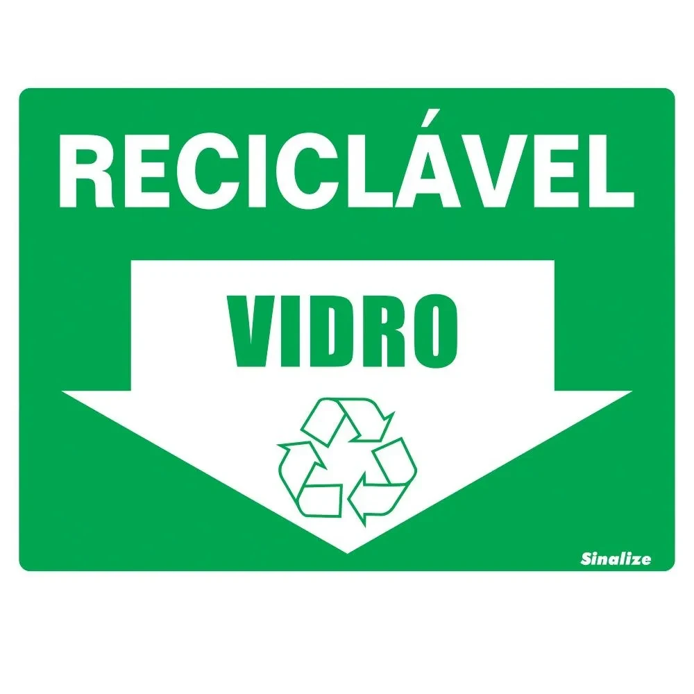 Castro Naves - ADESIVO VINIL 15X20 LIXO RECICLÁVEL VIDRO - 9356 01