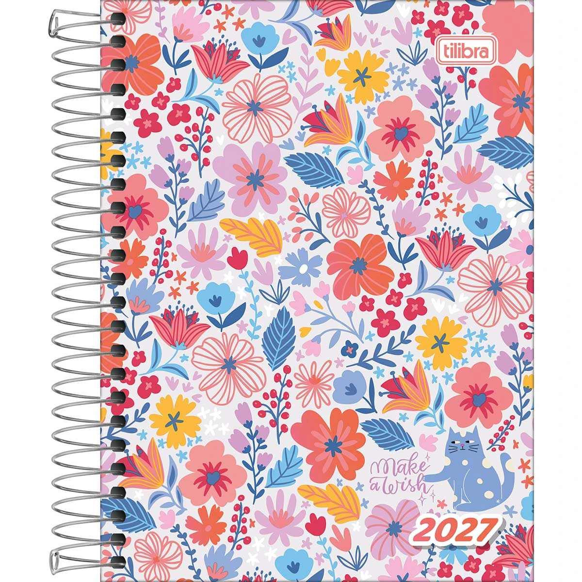 Imagem - Agenda Diária 2027 Mais Feminina Capa Dura Espiralada Modelo 4 117x164mm com Bolsa Plástica Tilibra