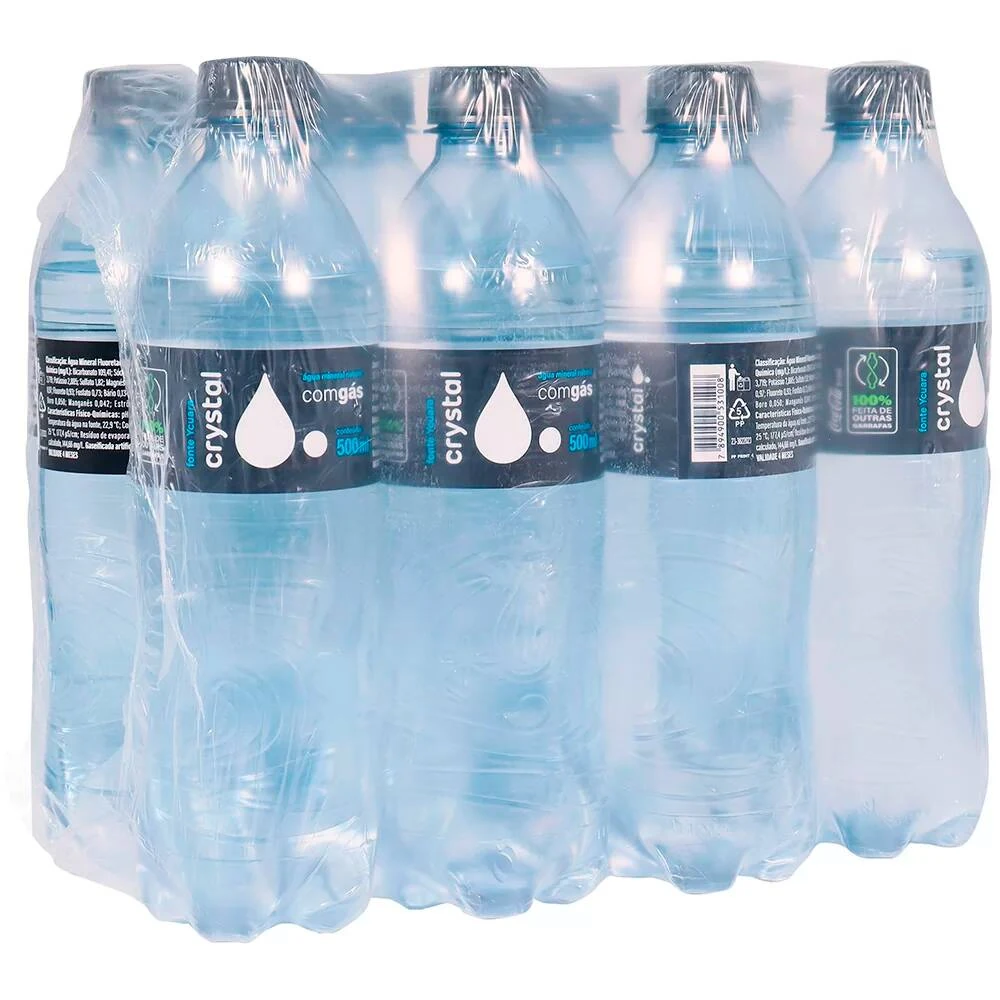 Castro Naves - AGUA MINERAL CRYSTAL COM GAS 500ML CX/12 - 58289 01