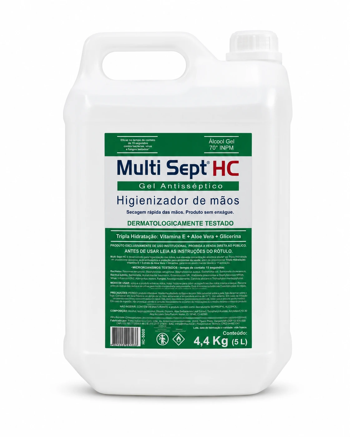 Castro Naves - ALCOOL 70% GEL MULTISEPT GL/5L - 10311 01