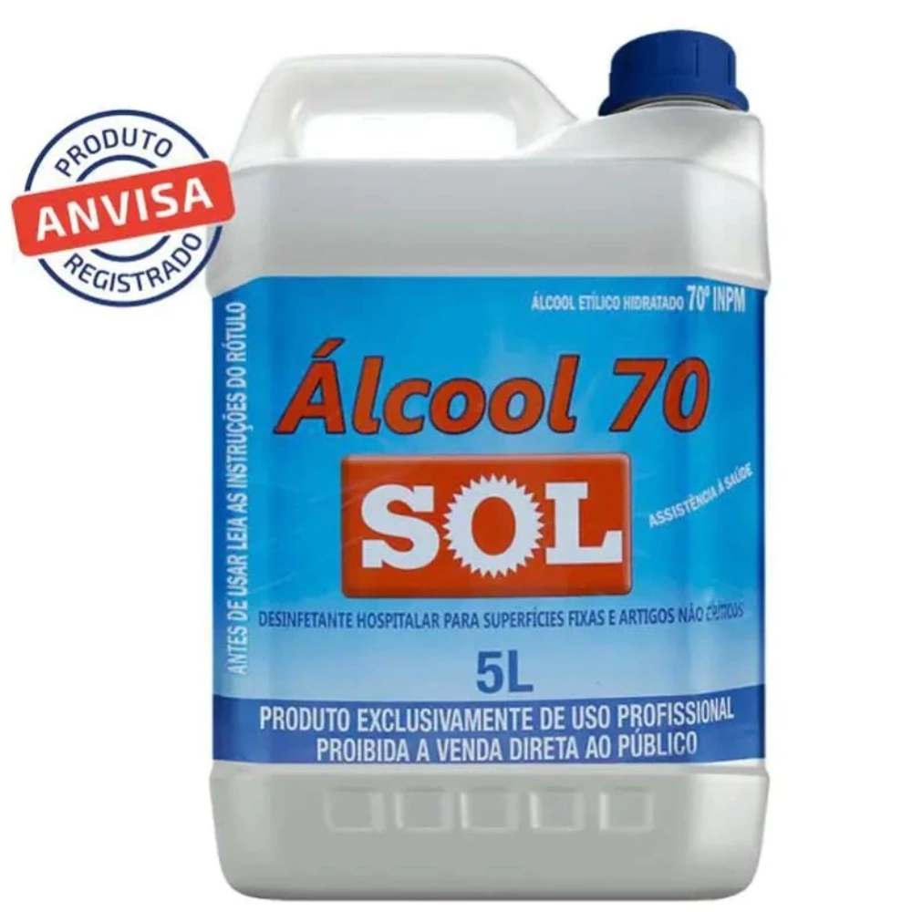 Castro Naves - ALCOOL LIQUIDO 70 INPM GL/ 5 L - 14500 01