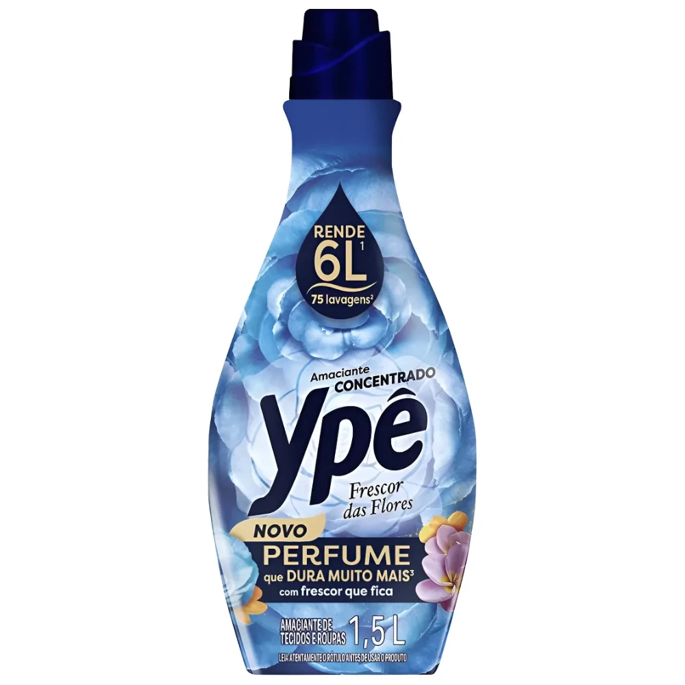 Imagem - Amaciante de Roupas Concentrado Ypê Frescor das Flores 1,5L. Rende 6L