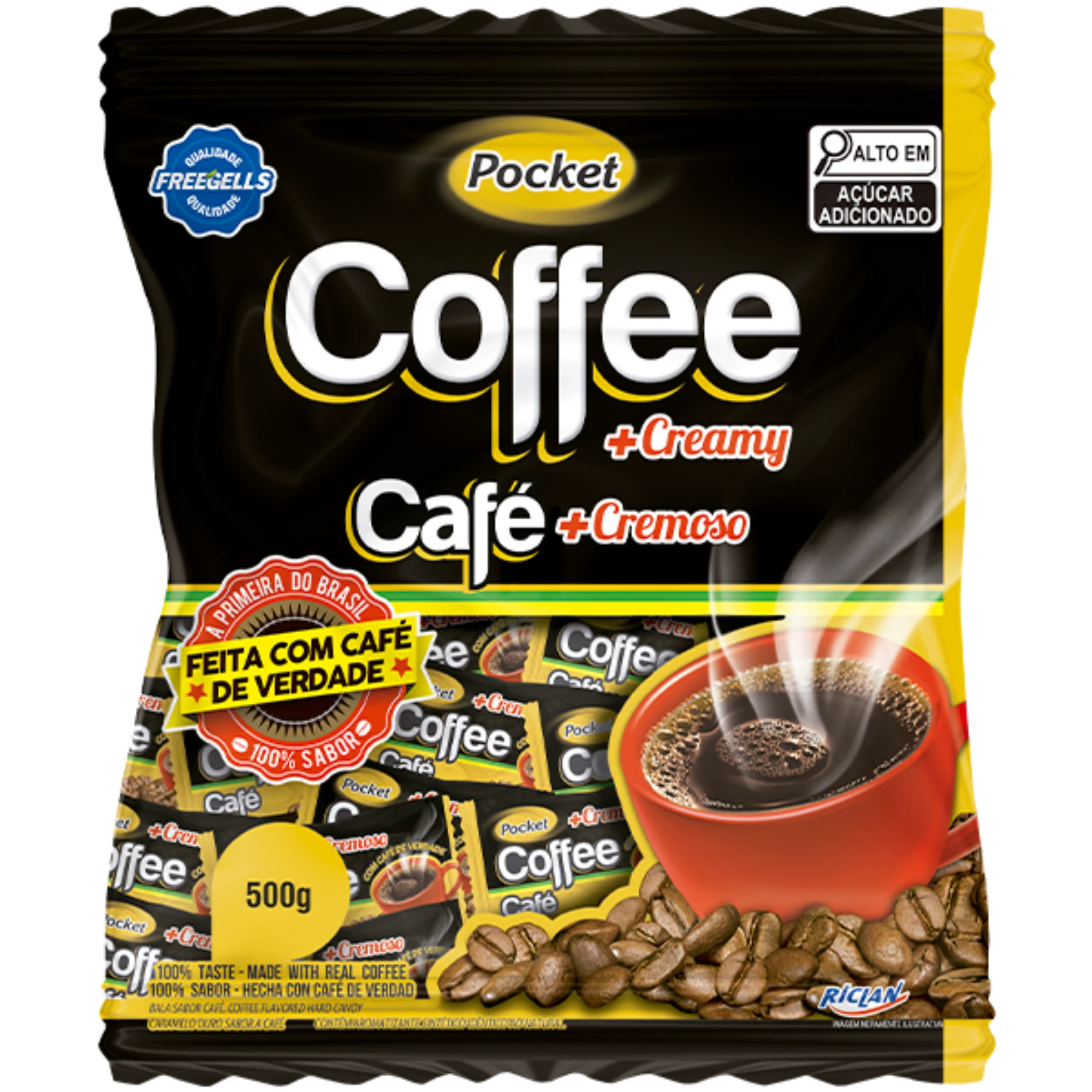 Castro Naves - BALA DURA POCKET COFFEE 500G - 11215 01