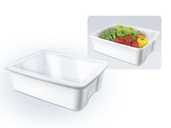 Bandeja Plástica Retangular Multiuso 8,75L 36,5x29x11cm cor Branca