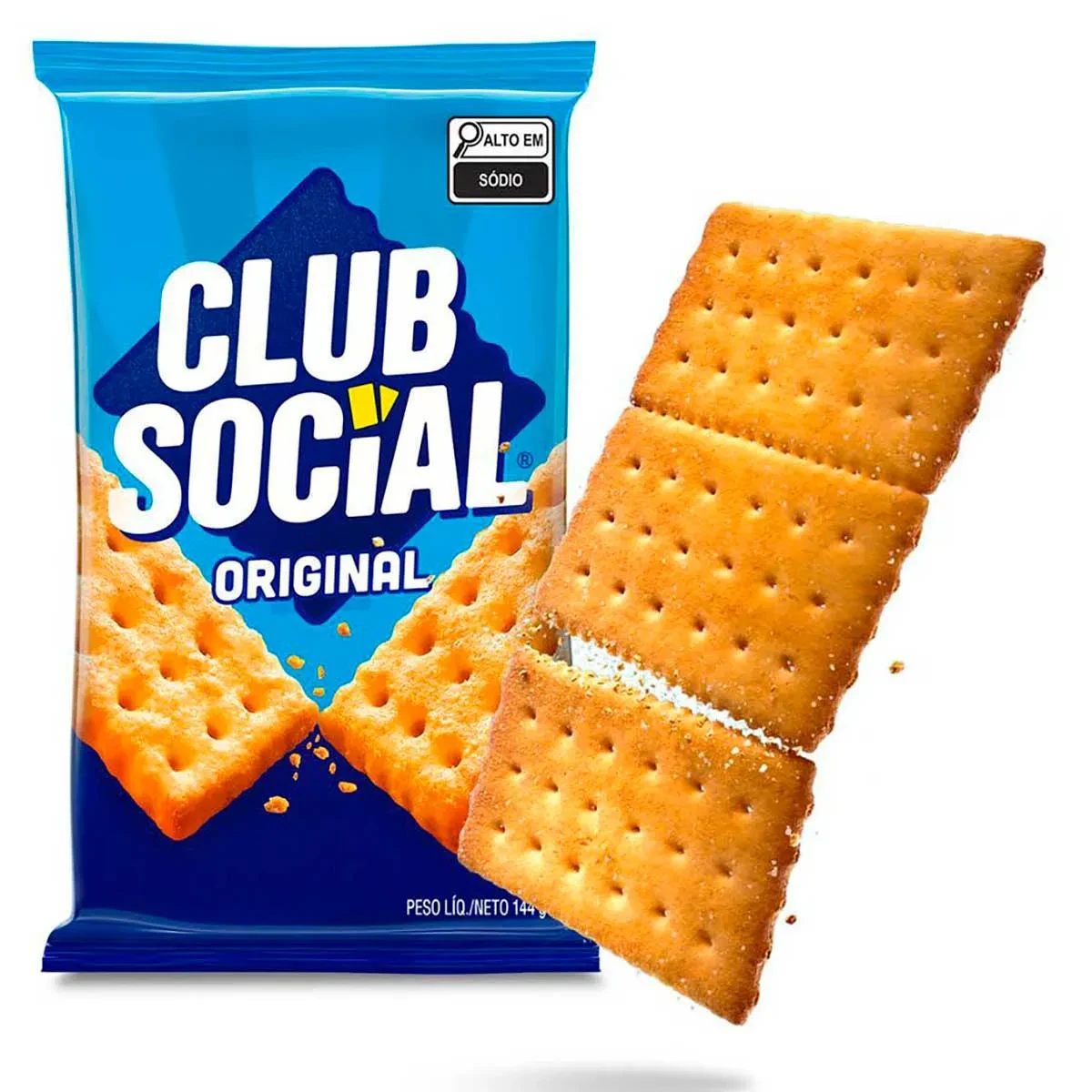 Castro Naves - BISCOITO SAL CLUB SOCIAL ORIGINAL 144G - 74765 01