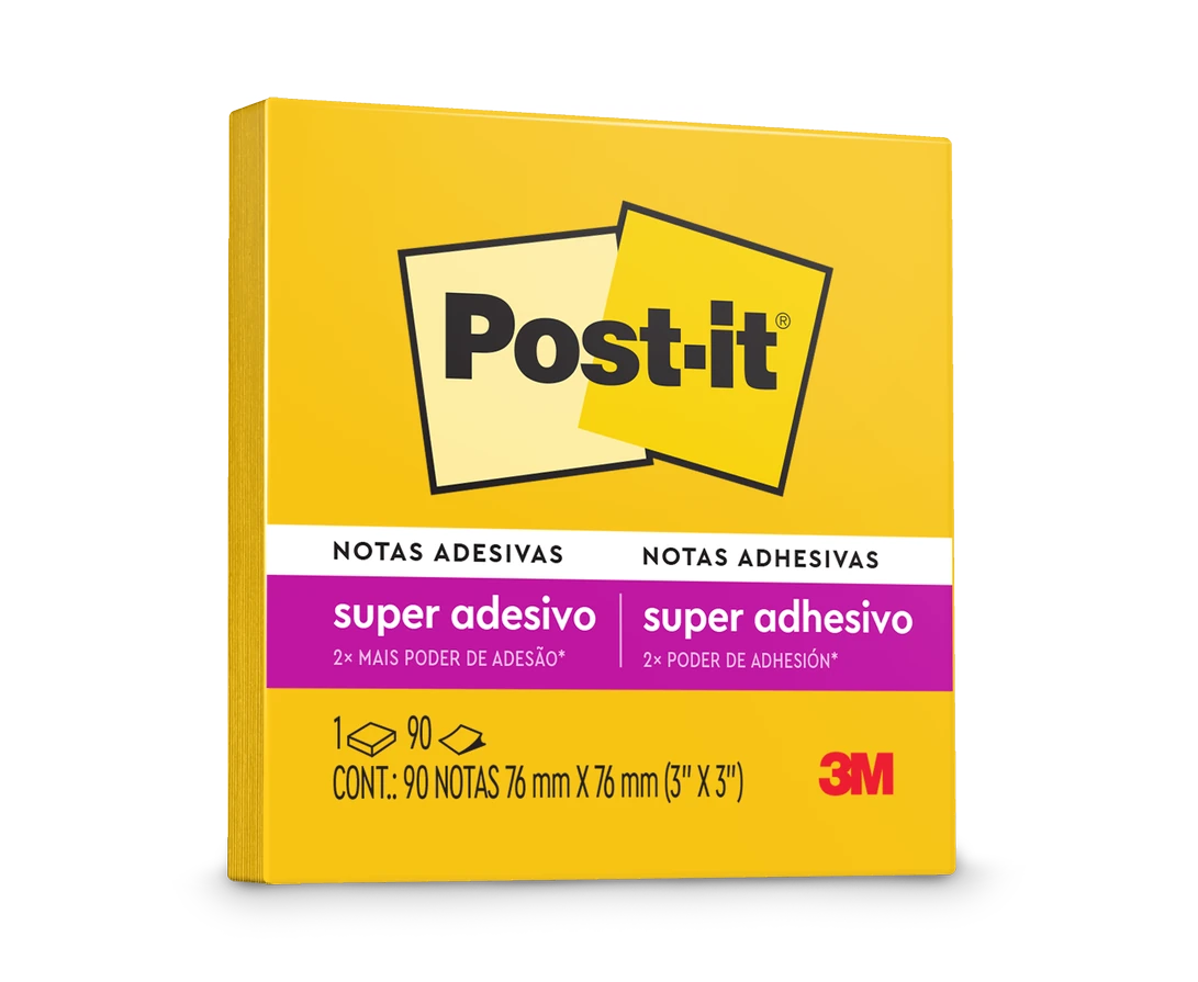 Castro Naves - BLOCO ADESIVO 76X76 SOL 90F POST-IT - 8447 01