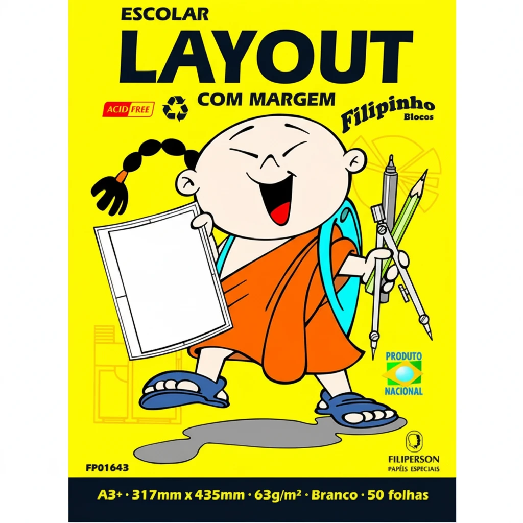 Castro Naves - BLOCO ESC. LAYOUT MARG. A3 63G BCO C/50F - 67934 01