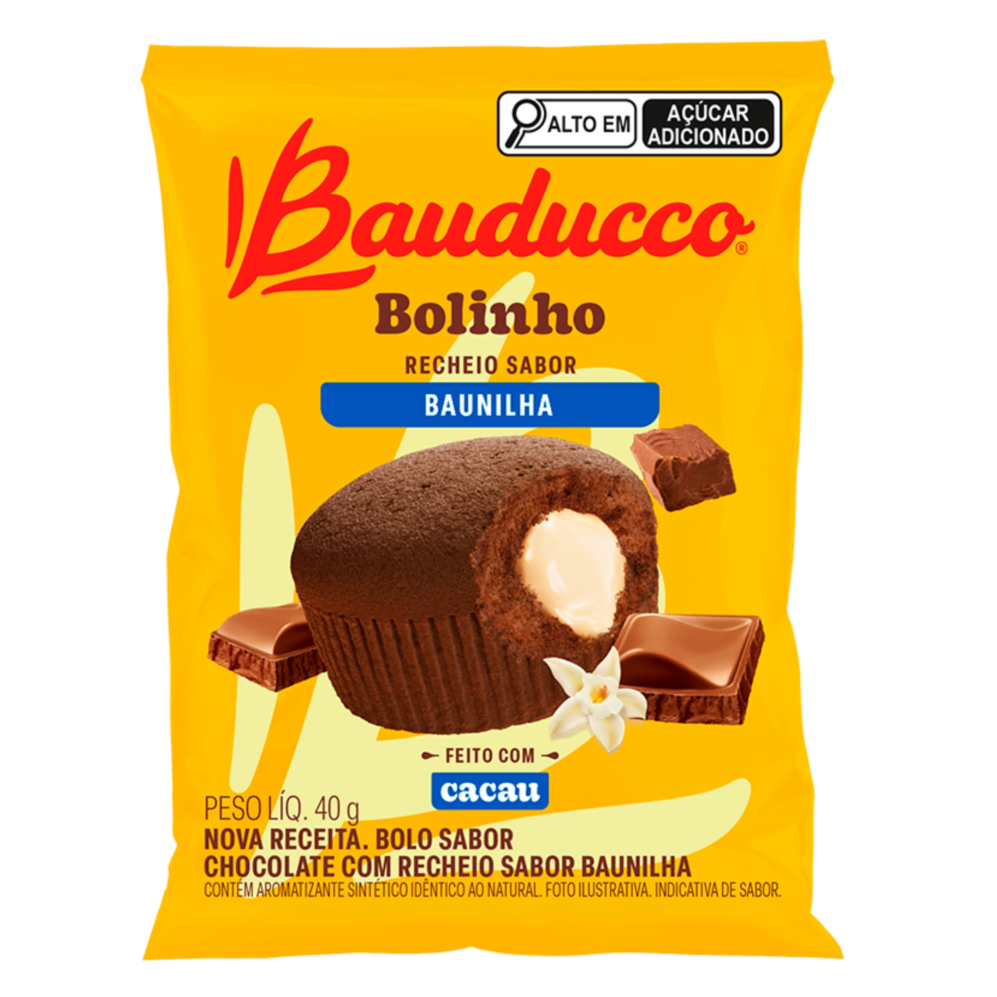 Castro Naves - BOLINHO BAUDUCCO CHOCOLATE C BAUNILHA 40G - 9737 01