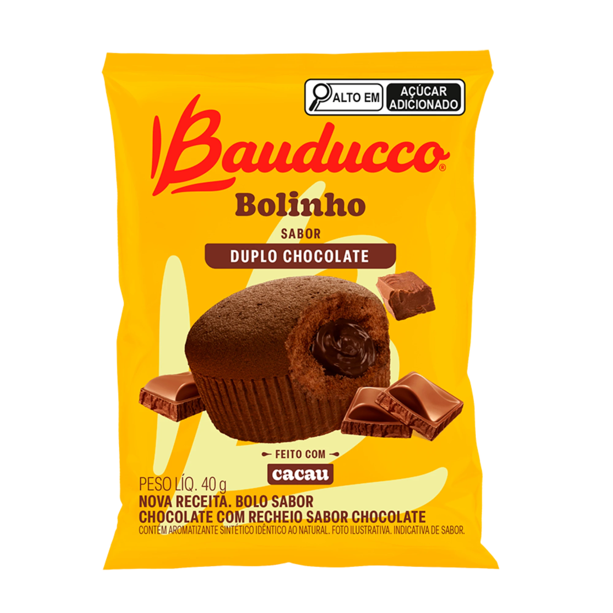 Castro Naves - BOLINHO BAUDUCCO DUPLO CHOCOLATE 40G - 9405 01