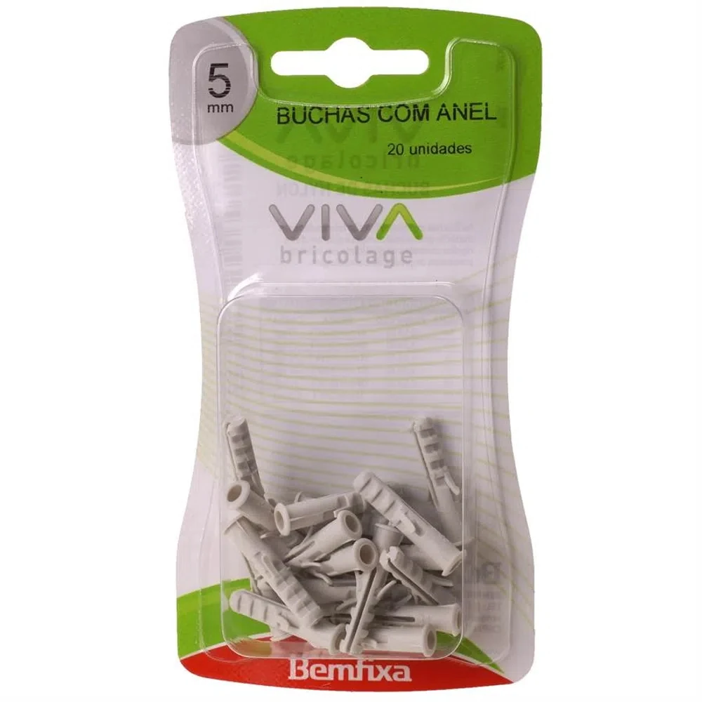 Castro Naves - BUCHA NYLON COM ANEL S/PARAF. 5mm c/20 - 81711 01