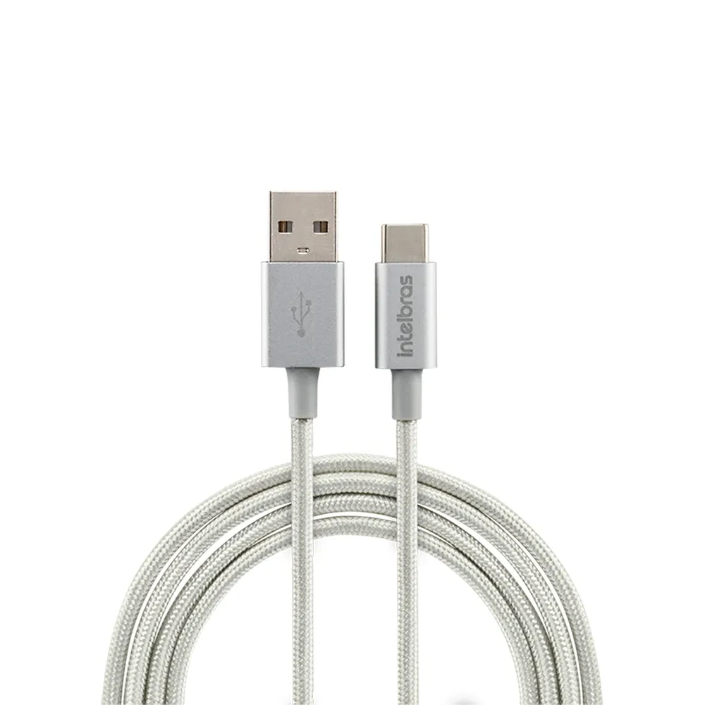 Imagem - Cabo Universal USB - USB-C 1,5m Nylon Branco Intelbras EUAC 15NB