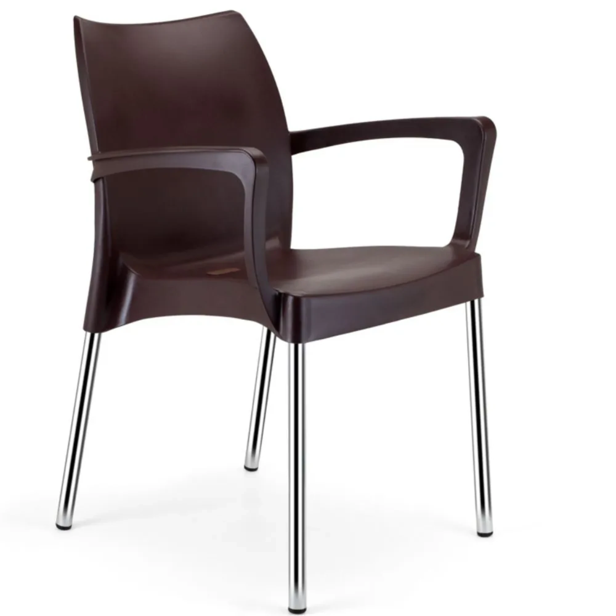 Castro Naves - CADEIRA PLASTICA SEC LINE COFFEE COM BRACOS - 9818 01