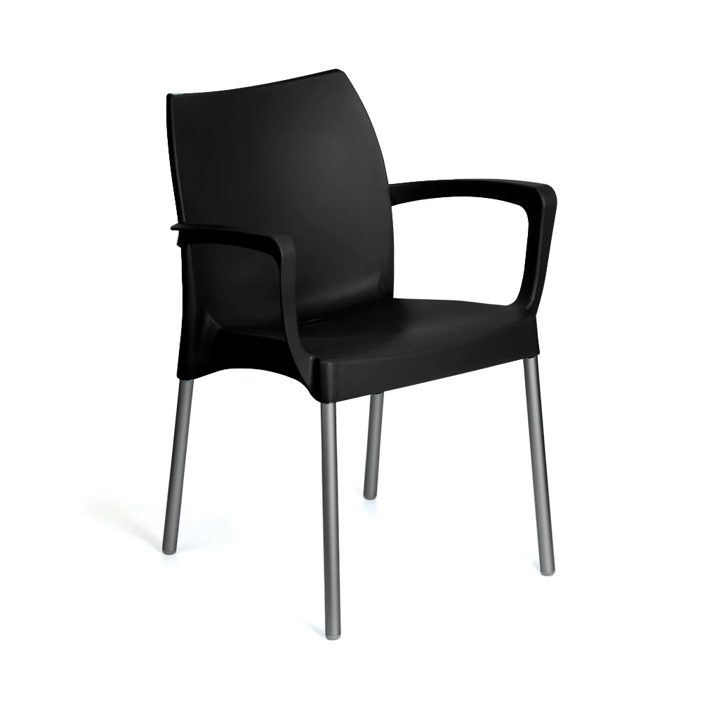 Castro Naves - CADEIRA PLASTICA SEC LINE PRETA COM BRACOS - 8871 01