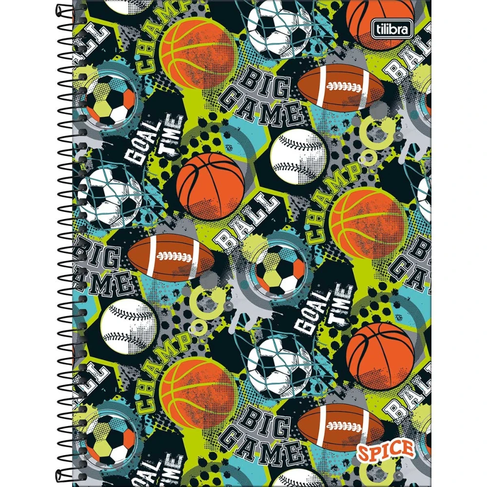 Castro Naves - CADERNO ESPIRAL UNIV. CD 1 M SPICE MASC 80F - 8975 01