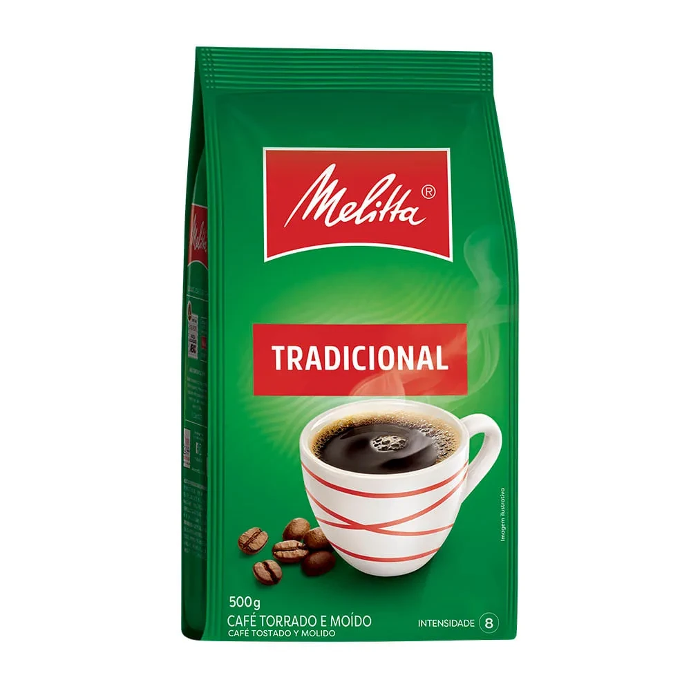 Café Torrado e Moído Melitta Tradicional Pouch 500g