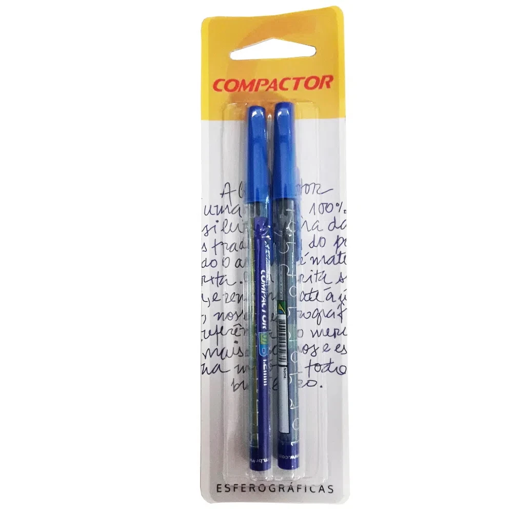 Castro Naves - CANETA ESFER. 1.2MM COMPACTOR 07 B AZUL C/ 2 - 11186 01