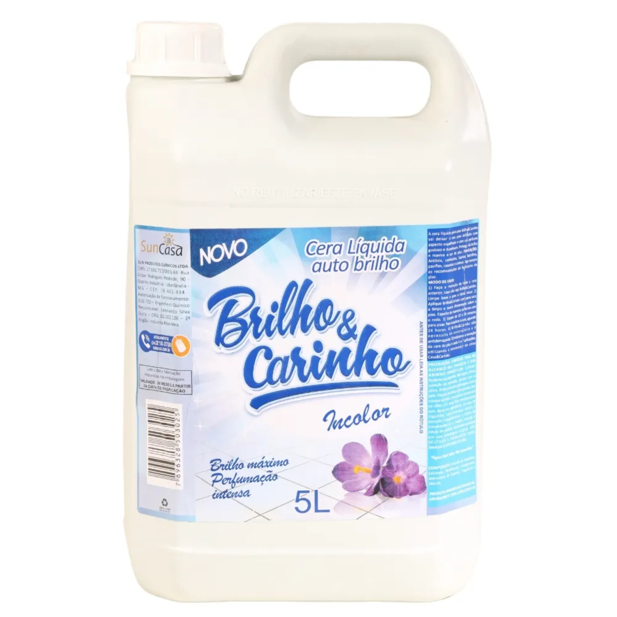 Castro Naves - CERA LIQUIDA BRILHO E CARINHO INCOLOR 5L - 9736 01