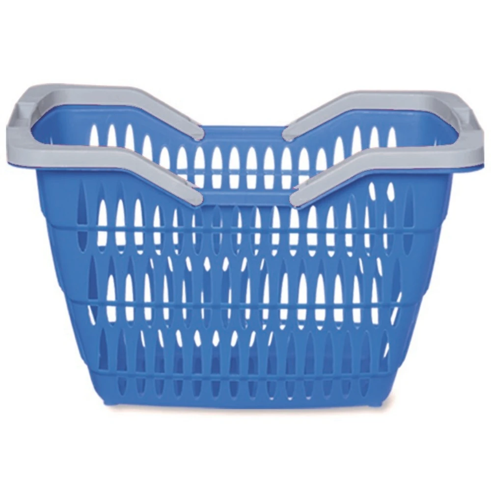Imagem - Cesta Plástica de Compras com Alça 40x29x24cm 12L Azul