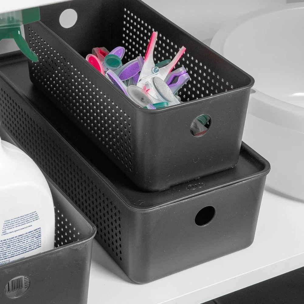 Imagem - Cesto Organizador Flow 4,5L 34x15x9cm Preto