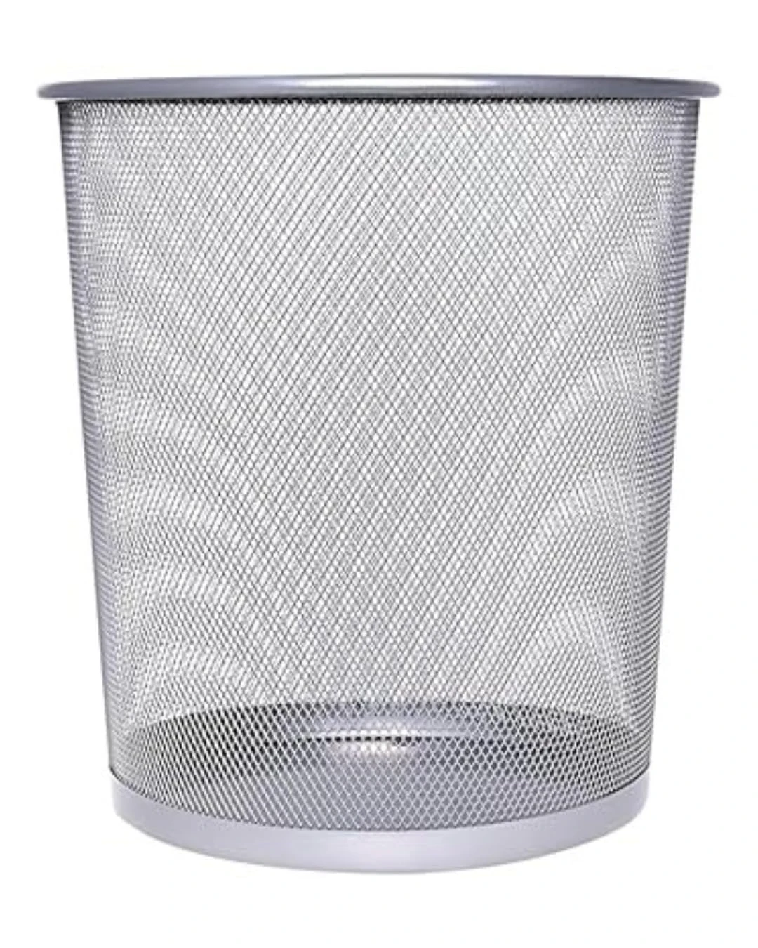 Imagem - Cesto em Metal 9 Litros Redondo cor Prata 23x27cm Powermaid