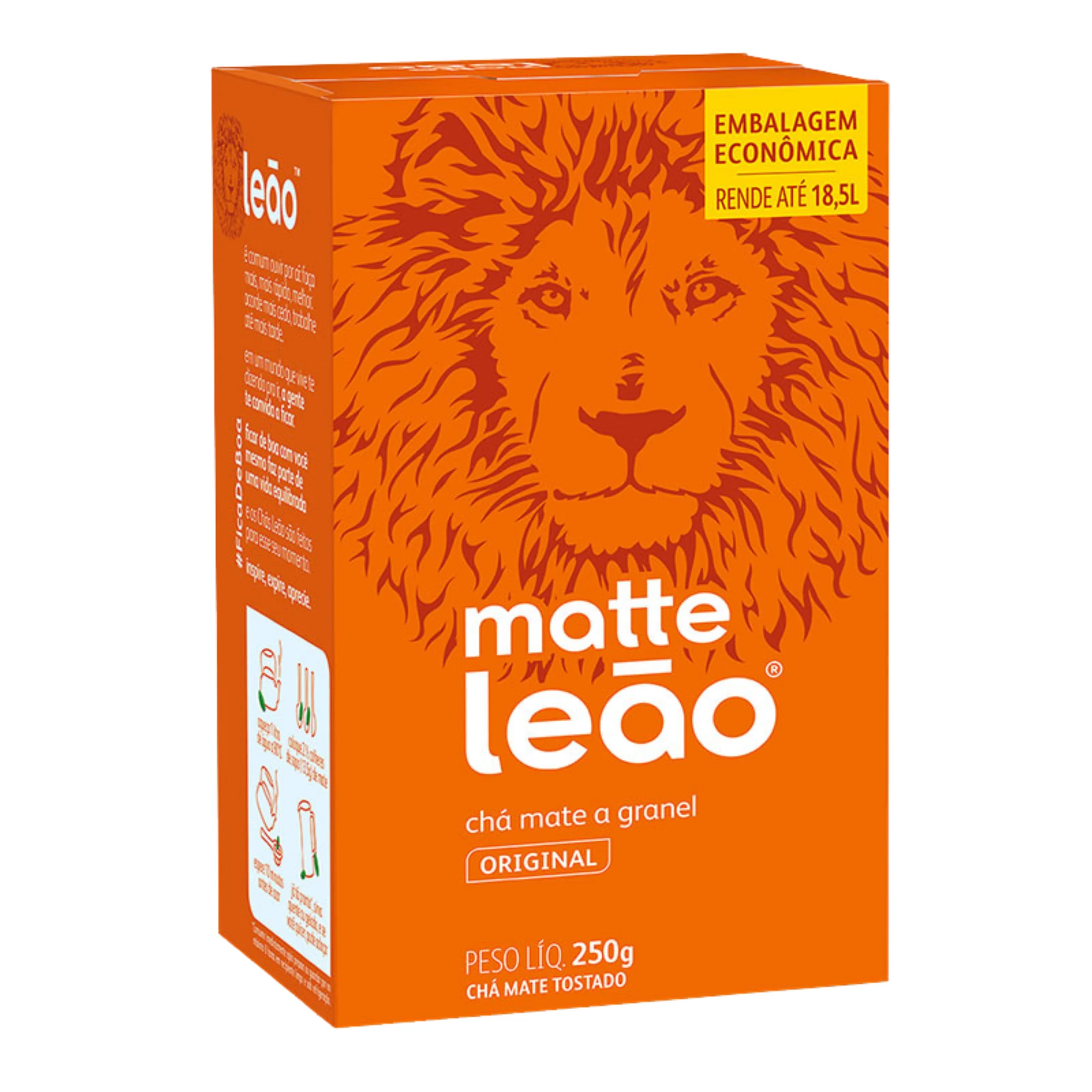 Castro Naves - CHA MATTE LEAO NATURAL GRANEL 250G - 48645 01