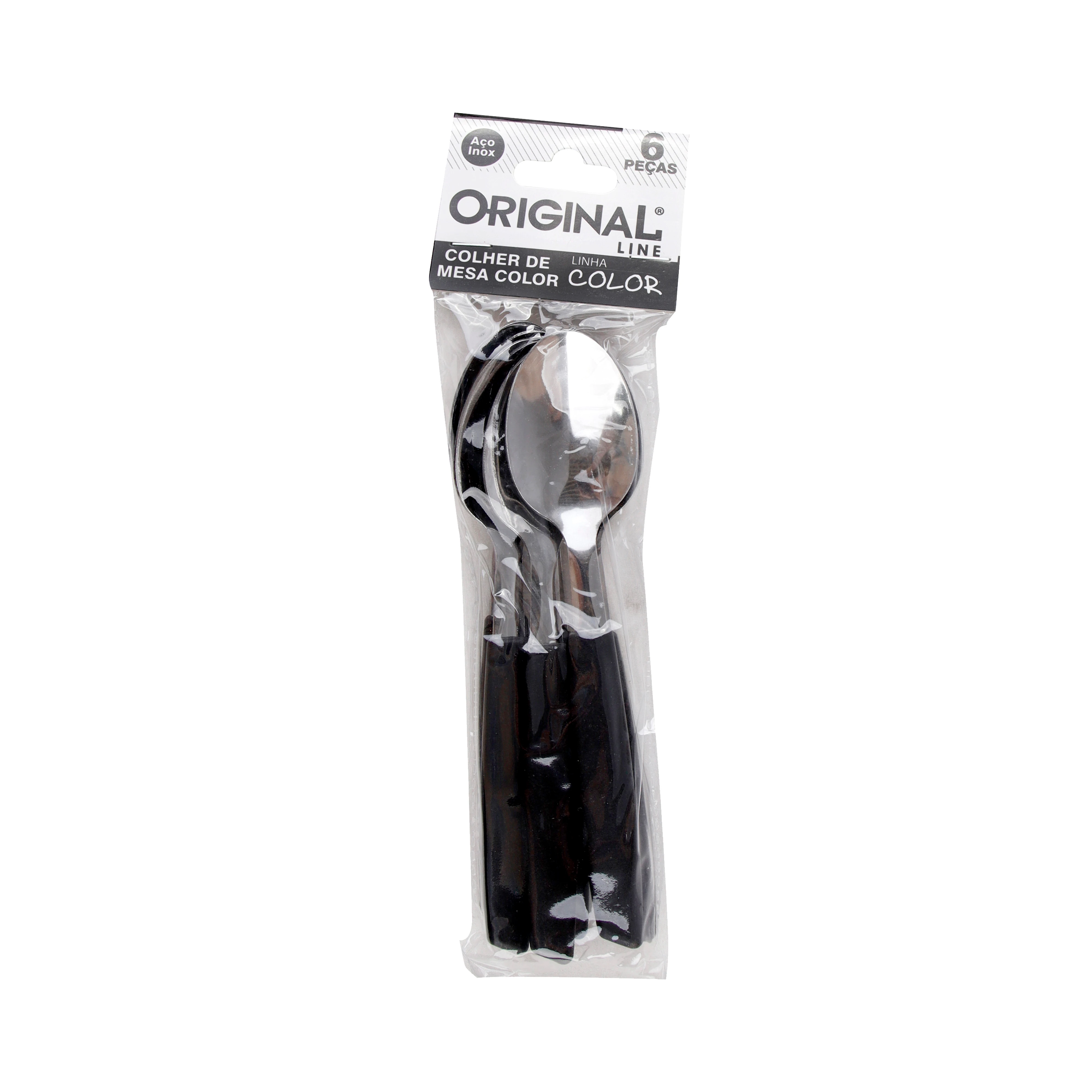 Castro Naves - COLHER DE MESA COLOR PRETO PT/6 - 8682 01