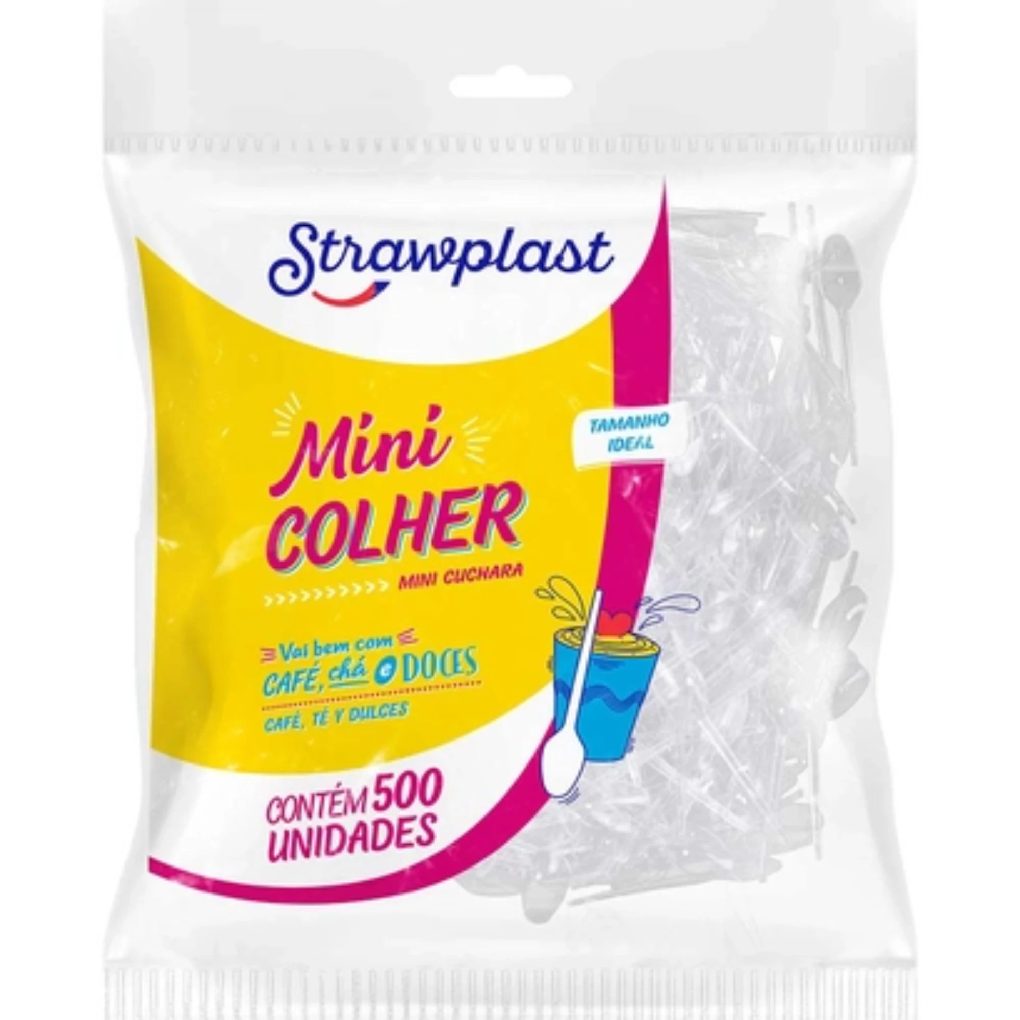 Castro Naves - COLHER PLASTICA CAFE/CHA CRISTAL C/500 - 67421 01