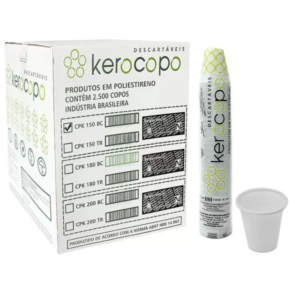 Castro Naves - COPO DESC. 150ML PS BR KEROCOPO CX/2500 - 11066 01