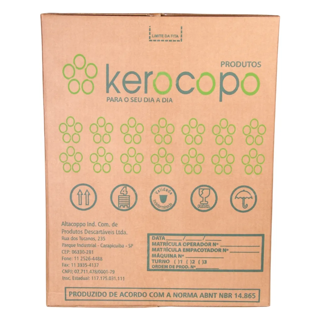 Copo Descartável em PS para Água 180ml Leitoso Kerocopo Cx/ 2.500