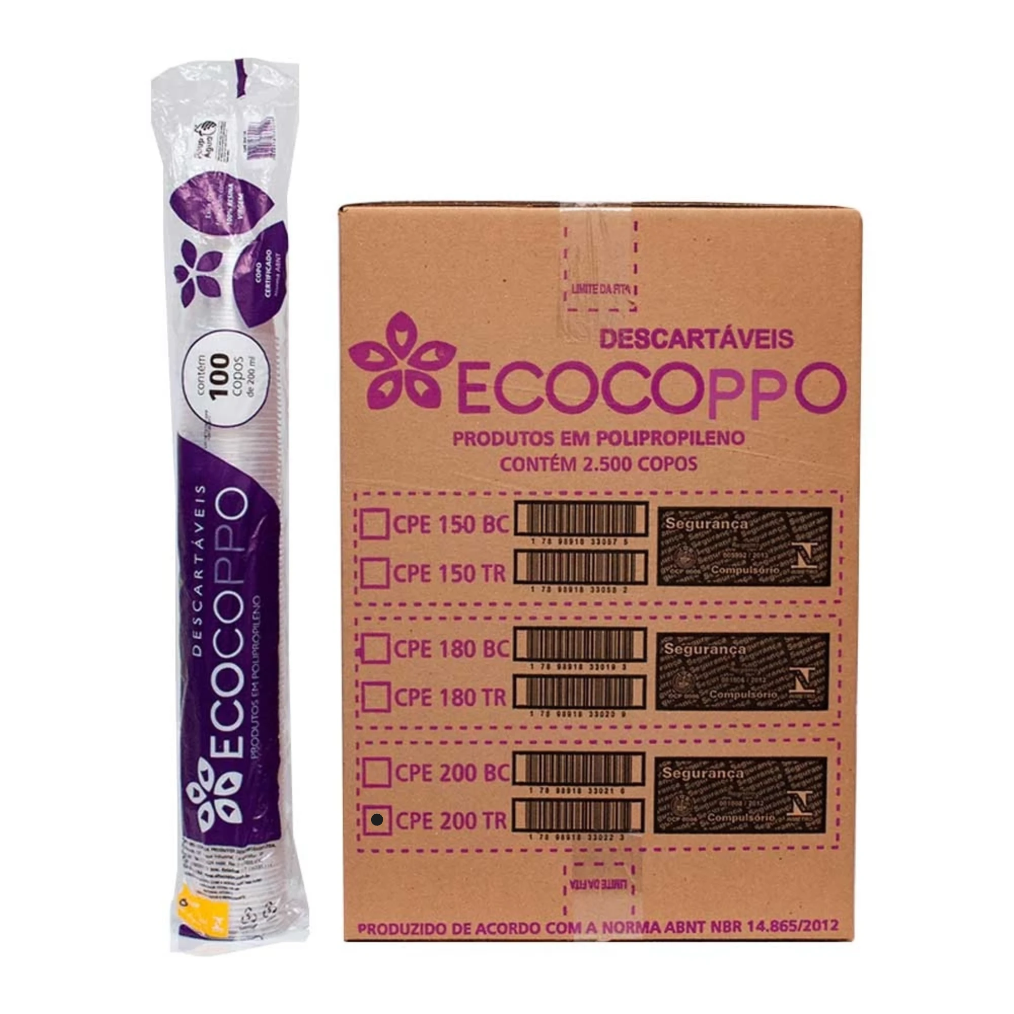 Castro Naves - COPO DESC. 200ML PP TR ECOCOPPO CX/2500 - 84079 01