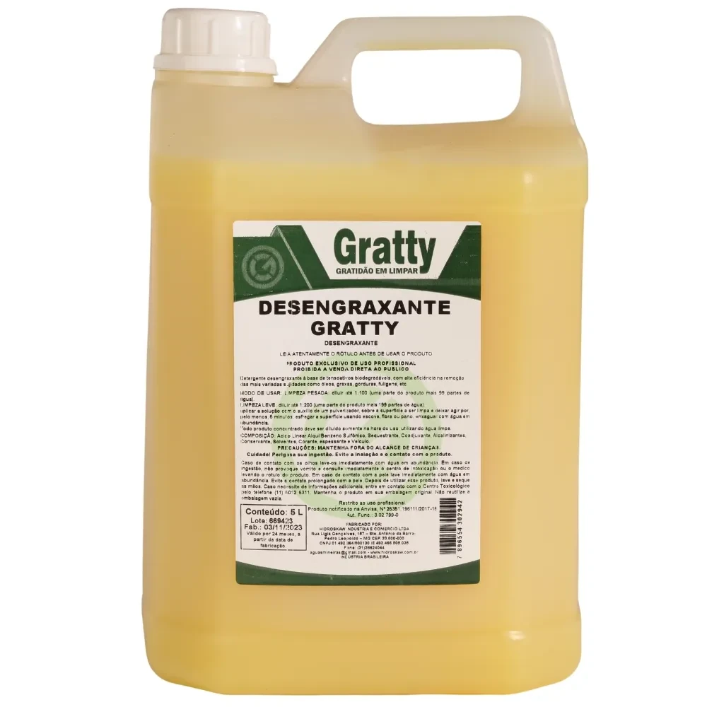 Castro Naves - DESENGRAXANTE GRATTY CONCENTRADO 5 L - 13063 01