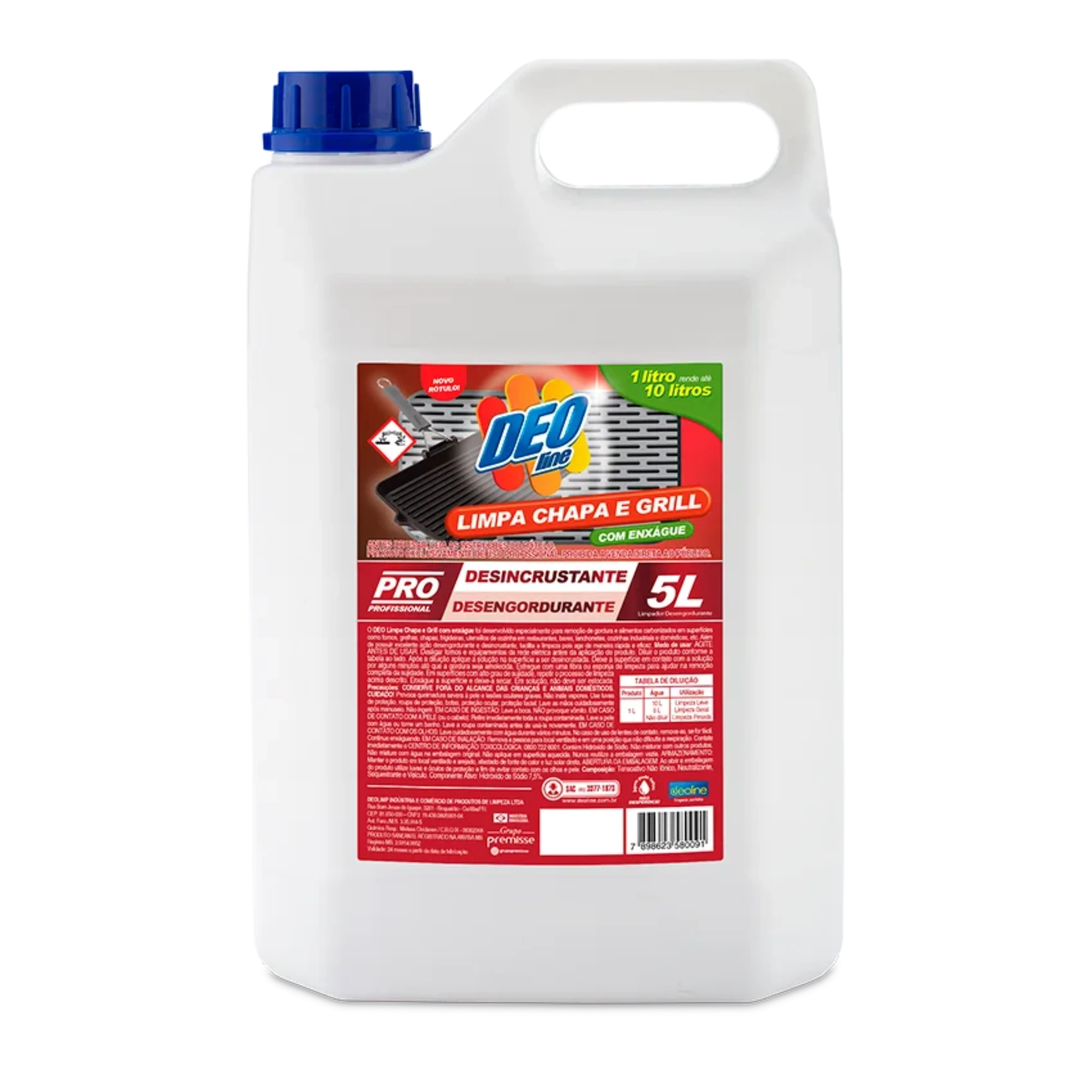Castro Naves - DESINCRUSTANTE LIMPA CHAPA C/ENX. 5L 1:10 - 9574 01