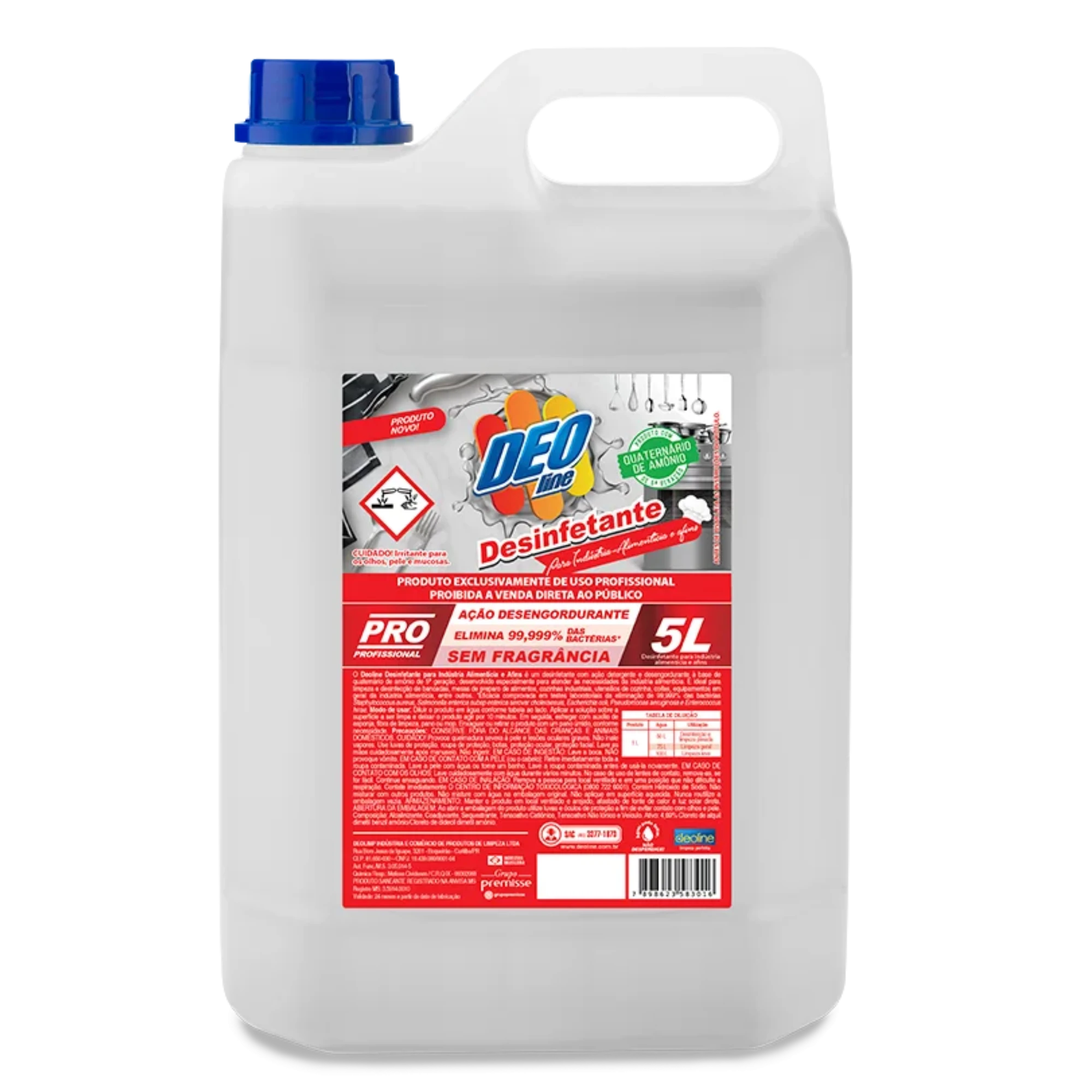 Castro Naves - DESINFETANTE P INDUSTRIA ALIMENTICIA 5 L - 9583 01