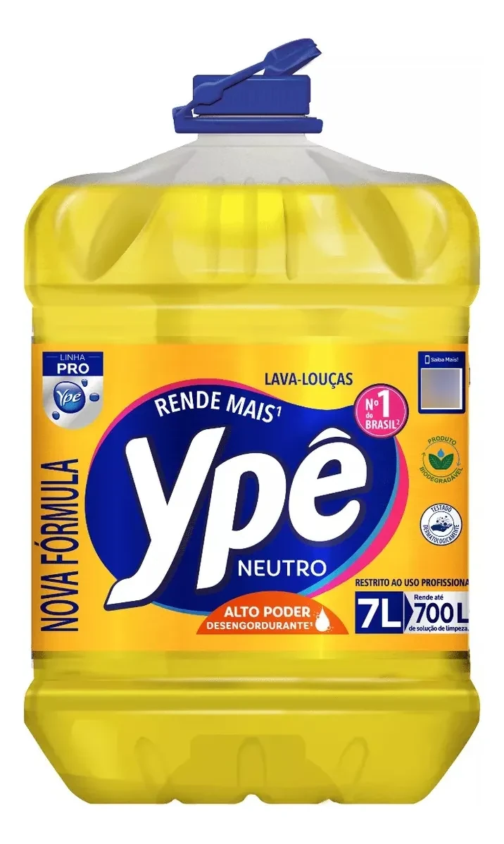 Castro Naves - DETERGENTE LIQUIDO NEUTRO YPE PRO 7L 1:100 - 14389 01