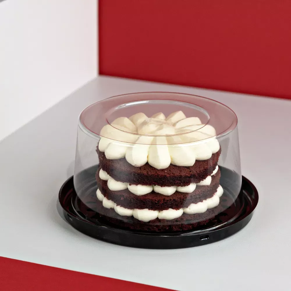 Imagem - Embalagem para Torta Bolo 15 Tampa Alta Contemporânea 500g Preta G35CT C/100