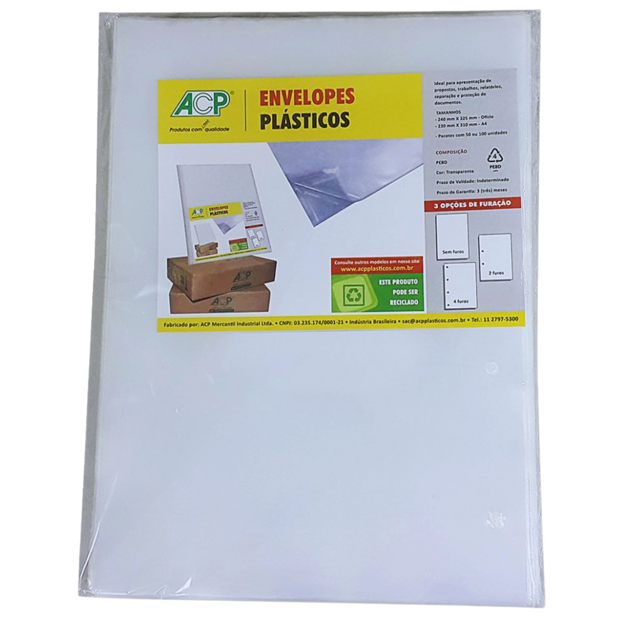 Castro Naves - ENVELOPE PLAST. A4 S/FUROS 0,12MM PT/100 - 9114 01
