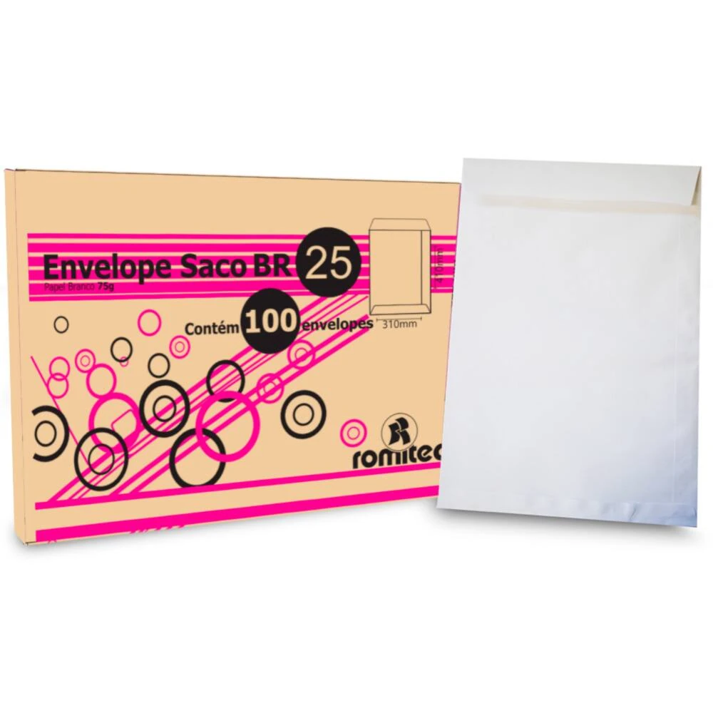 Castro Naves - ENVELOPE SACO BRANCO 176X250MM CX/100 - 36194 01