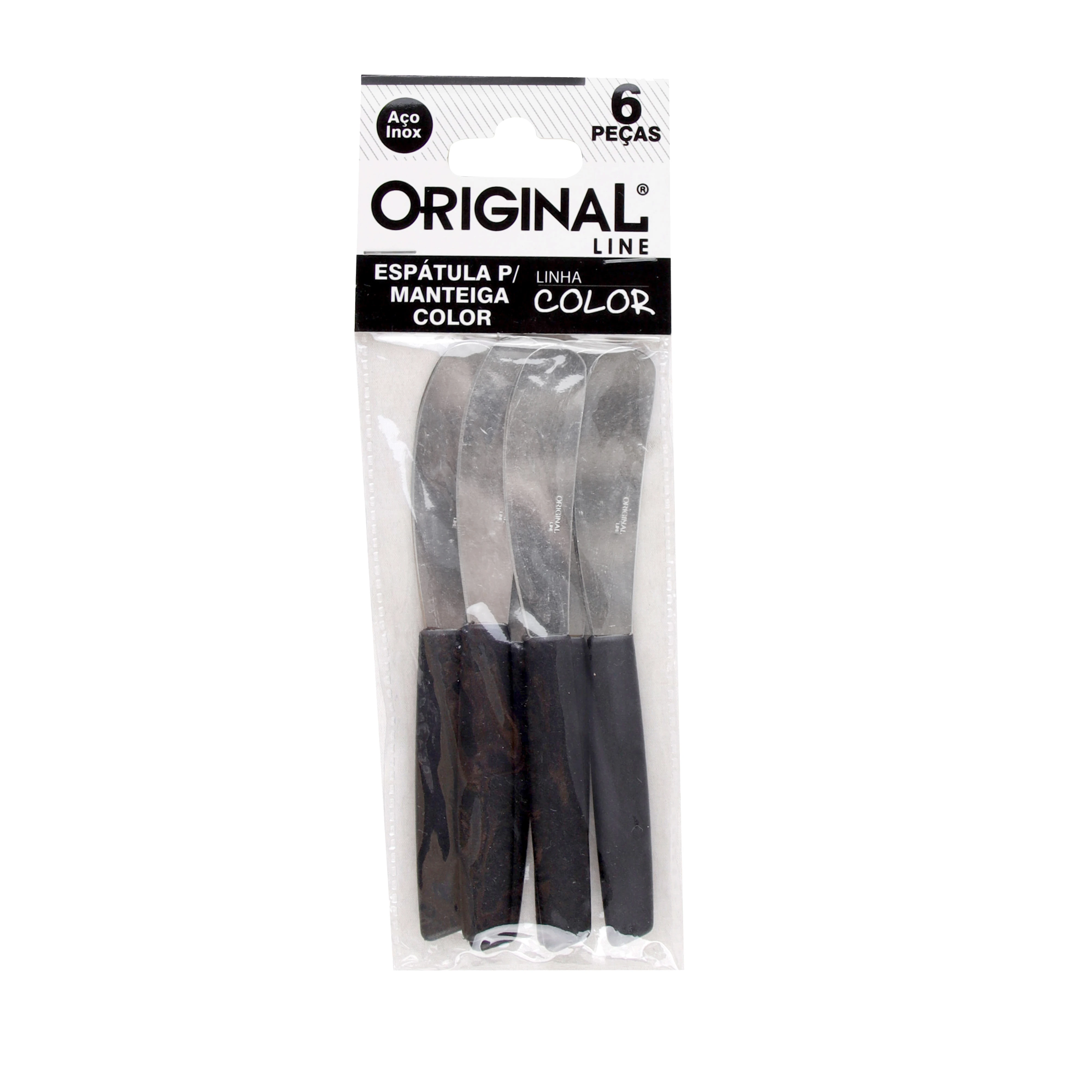 Castro Naves - ESPATULA PARA MANTEIGA COLOR PRETO PT/6 - 8684 01