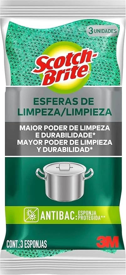 Castro Naves - ESPONJA ESFERAS DE LIMPEZA VERDE C/3 SB - 9315 01