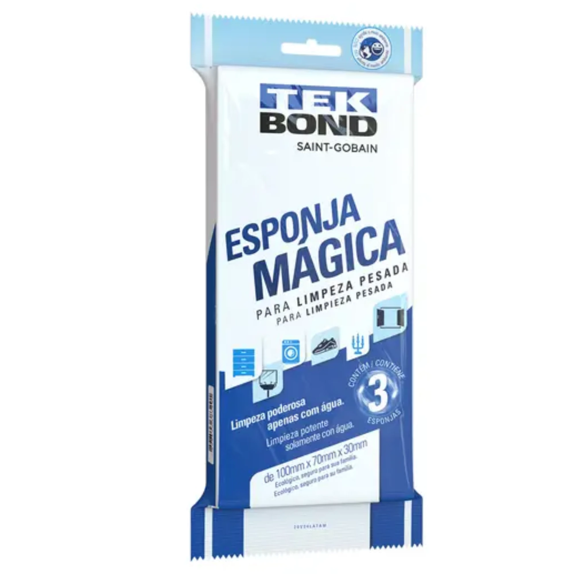 Castro Naves - ESPONJA MAGICA BRANCA C/3 TEKBOND - 105986 01