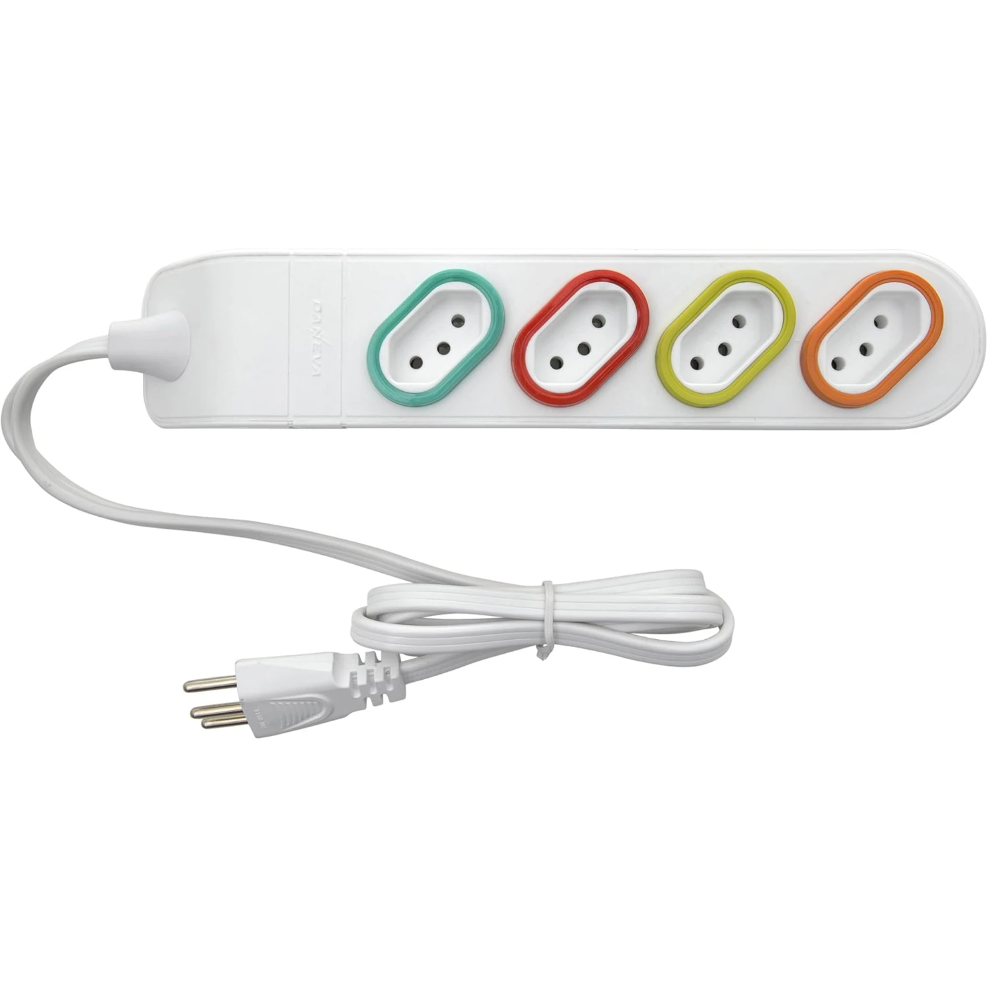 Castro Naves - EXTENSÃO MULTITOMADA 4 TOM. 2P+T BRANCA 5M  - 9362 01