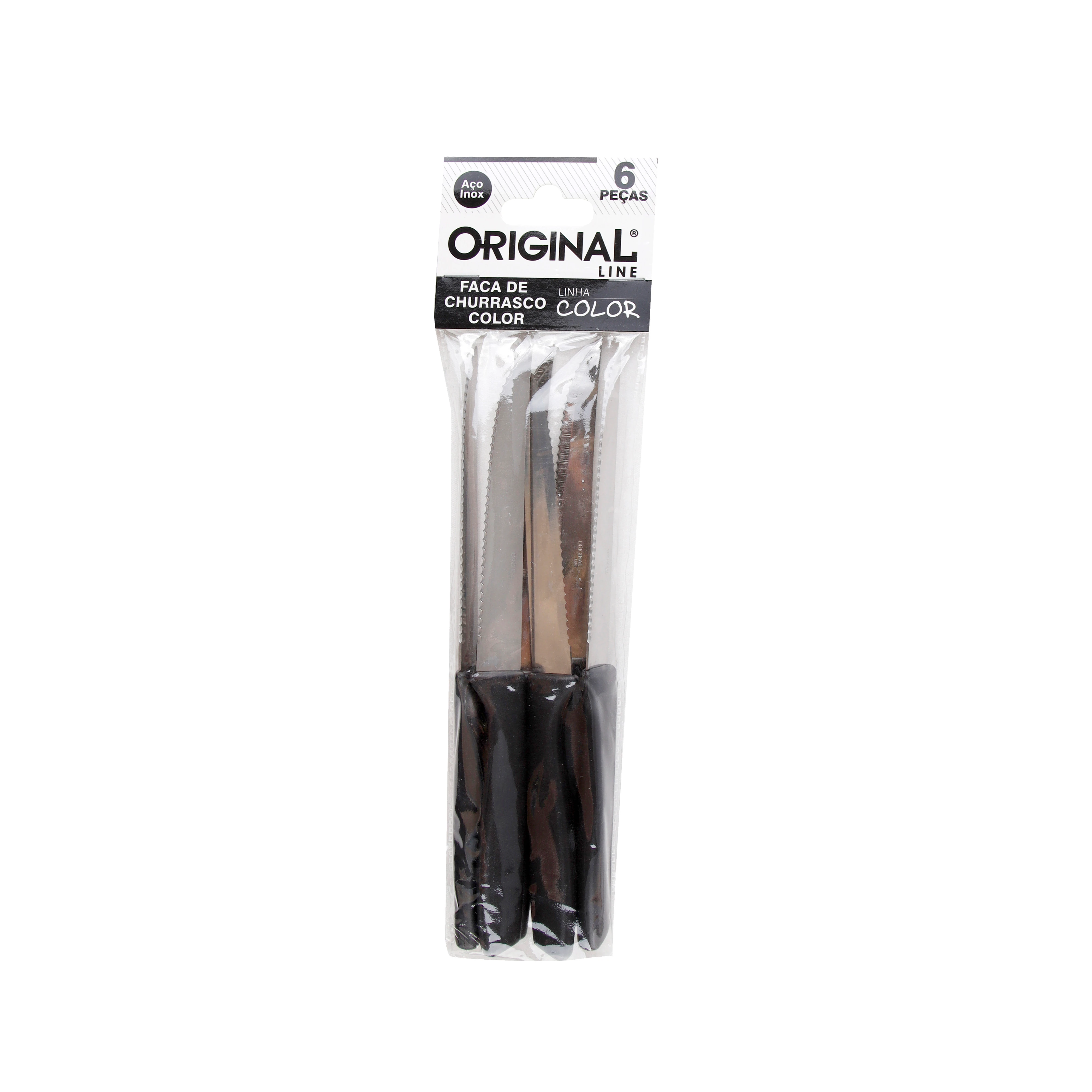 Castro Naves - FACA DE CHURRASCO COLOR PRETO PT/6 - 8680 01