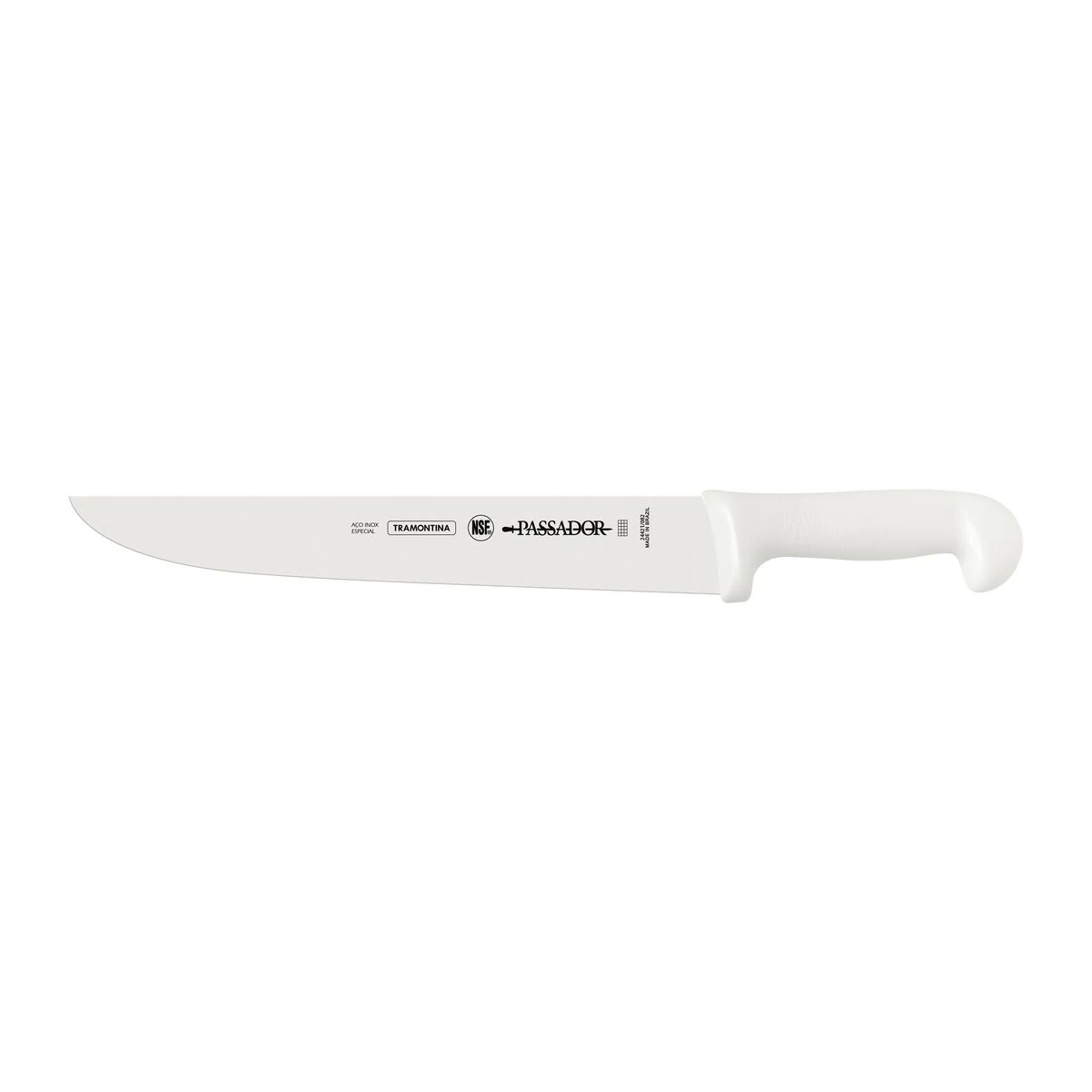 Imagem - Faca Passador Profissional com Lâmina em Aço Inox e Cabo Branco em Polipropileno 12" Ref. 24420082