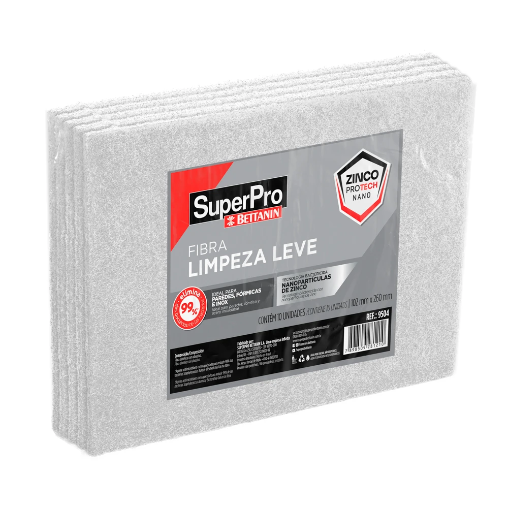 Castro Naves - FIBRA LT LIMPEZA LEVE BR 102X260MM C/10 - 20115 01